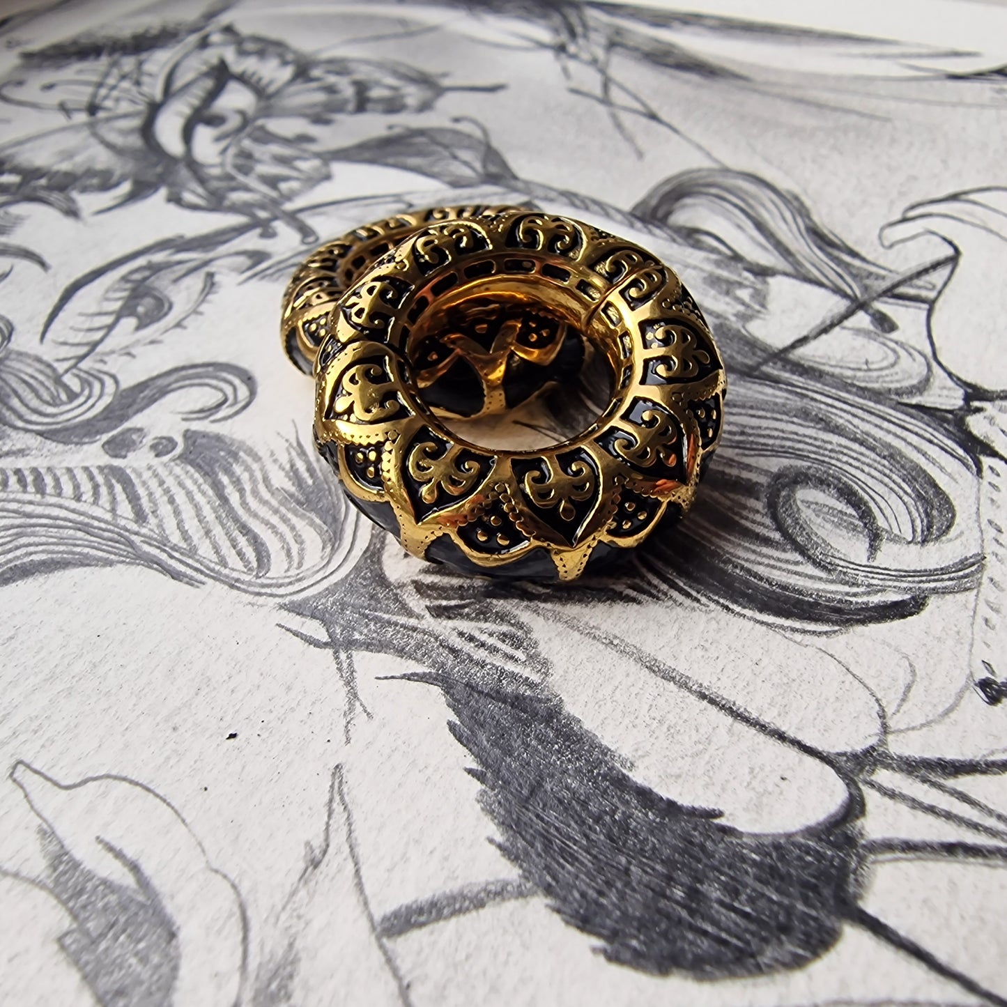 6MM 2G Tribal Hangers | gold Hangers | gold hoop ear weights hangers Plugs