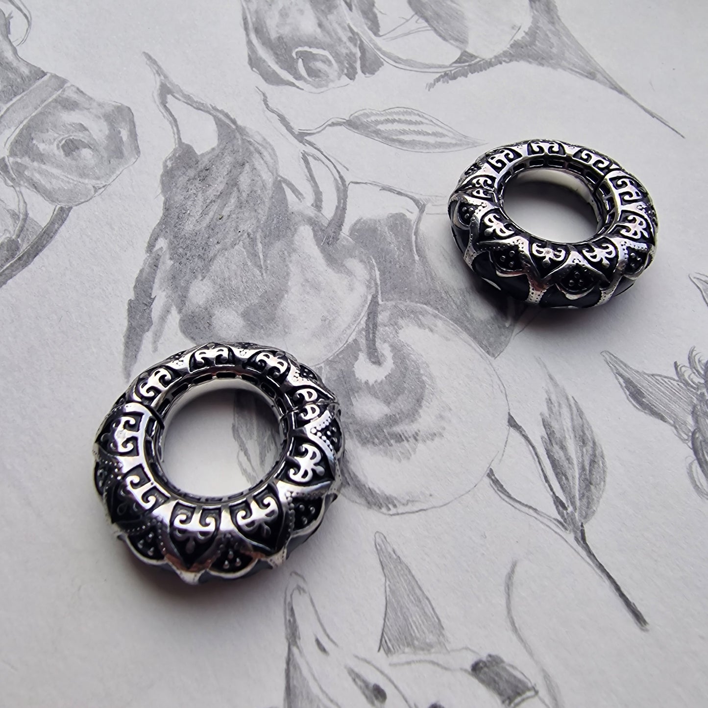 6MM 2G Tribal Hangers | Silver Hangers | Silver hoop ear weights hangers