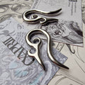 5MM 4G Tribal Silver Ornamental Cyberpunk Saddle Silver Ear Weight Hangers Gauges